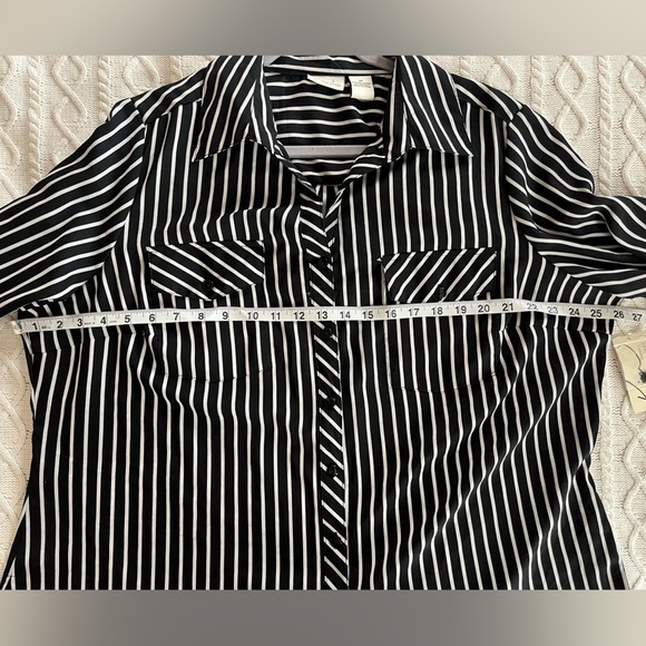 NWT Kim Rogers Button Down Striped Blouse Women’s Size 2X - Picture 16 of 16
